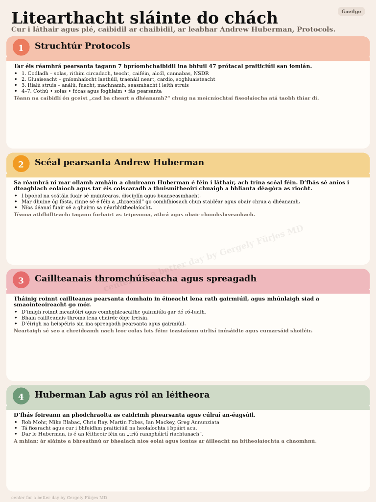 Health Literacy for Everyone infographic — Gaeilge